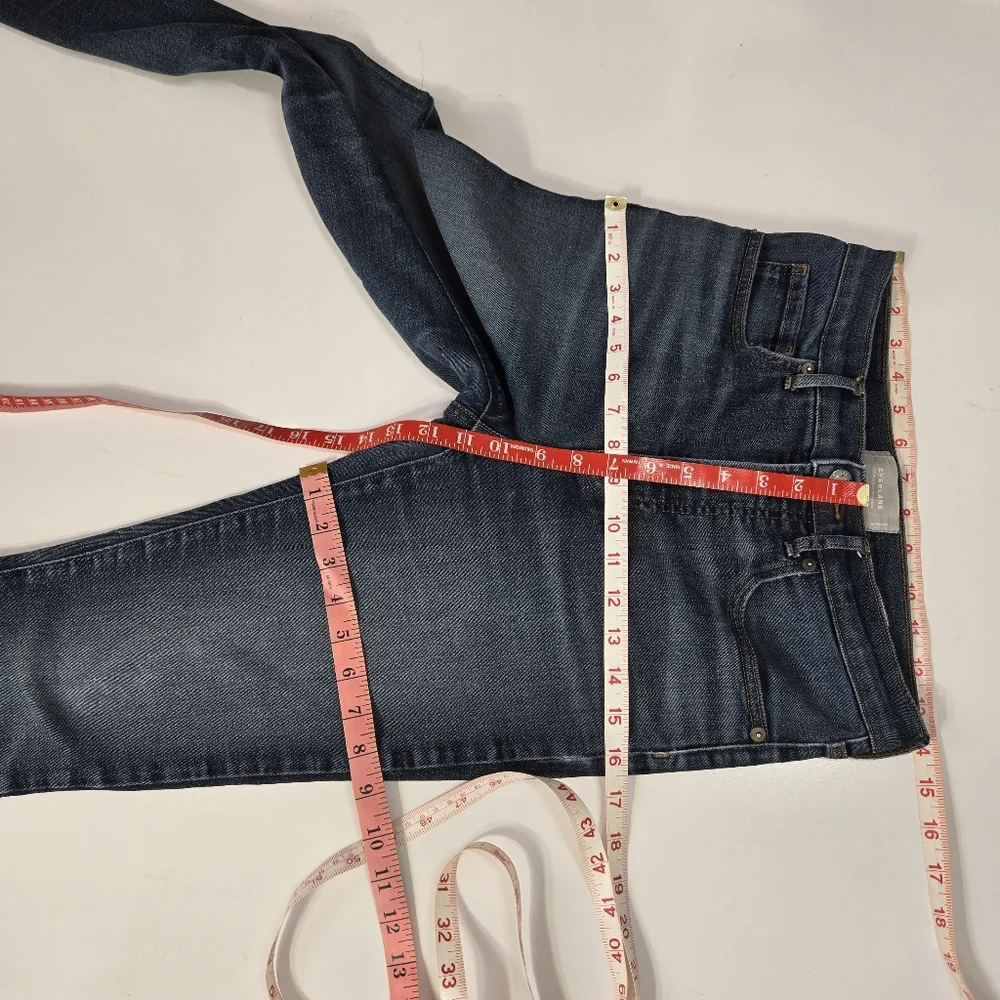 Everlane‎ Dark Blue Wash Cotton Blend The High Rise Skinny Jean Size 28 Ankle